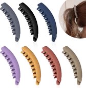 Pince à cheveux banane, 12,7 cm, mate, antidérapante, peigne banane, support queue de cheval, peigne banane, support banane, pince banane, grip pour filles et femmes (7 couleurs)