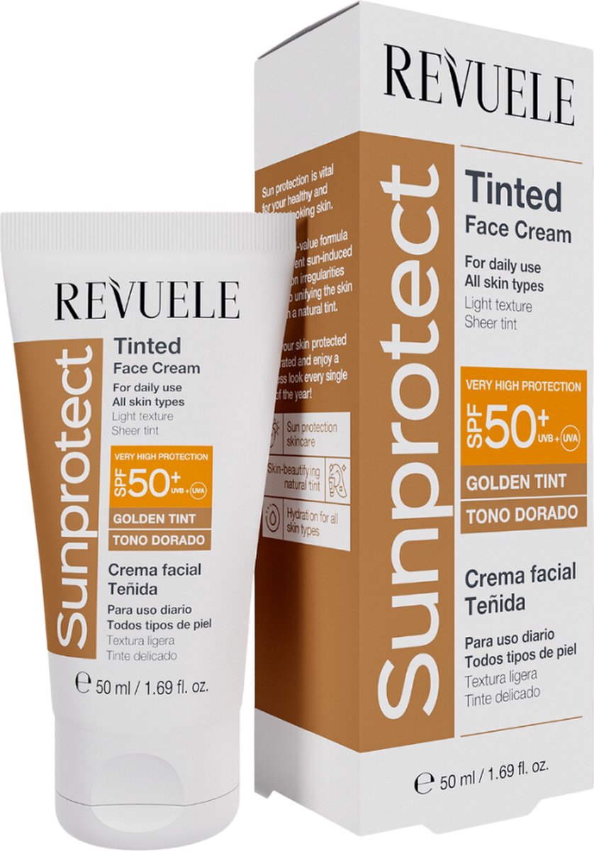 Revuele - Sunprotect Tinted Face Cream SPF50+ Golden Tint - 50ml