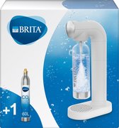 BRITA SodaONE Bruiswatertoestel met 1 CO2-cilinder en 1 Soda Stream fles - Bruiswater Maker - Wit