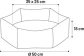 FLAMINGO-Hondenmand-met-rits-Ziva-hexagonaal-50x18-cm-terracottakleur