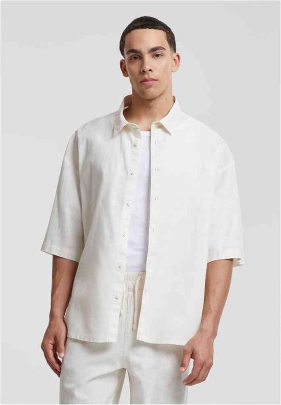 Urban Classics - Boxy Cotton Linen Overhemd - Beige