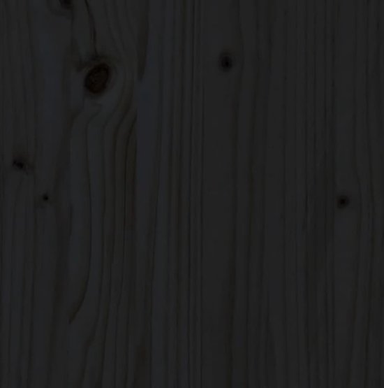 vidaXL - Bedframe - met - hoofdbord - massief - hout - zwart - 100x200 - cm