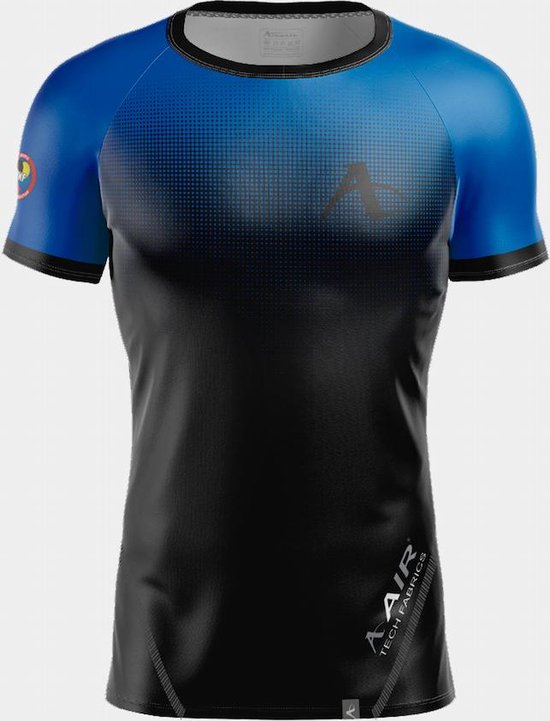 T-shirt Arawaza | Dry-Fit | Zwart / Blauw (Maat: