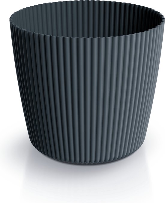Prosperplast Milly - Pot de fleurs - résistant à la chaleur et aux UV - Anthracite Rond ⌀ 292mm