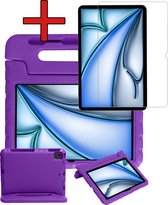 Étui pour enfants adapté à l'iPad Air 2024 (11 pouces) Étui Kinder Étui Kids Kidsproof avec protecteur d'écran - Étui adapté pour iPad Air 6 (11 pouces) Étui Kinder - Violet