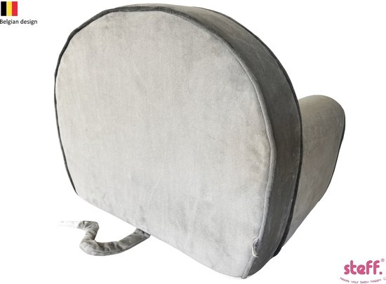 Stefano Fashion - Kat - Kinderzetel met staart - Kinderfauteuil met staart - 1 tot 4 jaar - zachte pluche - opklapbaar kussentje van Stefano Fashion — afbeelding 2