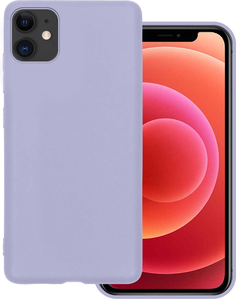 Hoesje Geschikt voor Apple iPhone 11 - Sterk & Shockproof - Hoes Cover - Siliconen Case - Lila