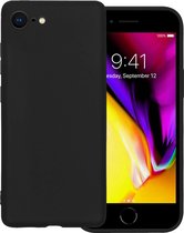 Hoesje Geschikt voor iPhone 8 Hoesje Siliconen Cover Case - Hoes Geschikt voor iPhone 8 Hoes Back Case - Zwart