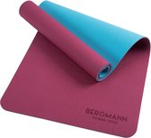 Yogamat met draagriem, TPE fitnessmat, antislip, milieuvriendelijke oefenmat, sportmat voor yoga, pilates en thuistraining, 183 x 61 x 0,6 cm