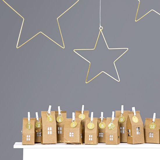 DIY Advent Kalender Kraft & Goud