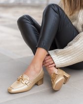 Dames Loafers & Espadrilles - Imitatieleer - Goud - Maat 40