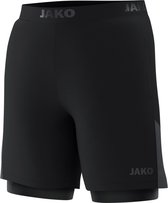 Jako Power 2-In-1 Short Dames - Zwart | Maat: 38