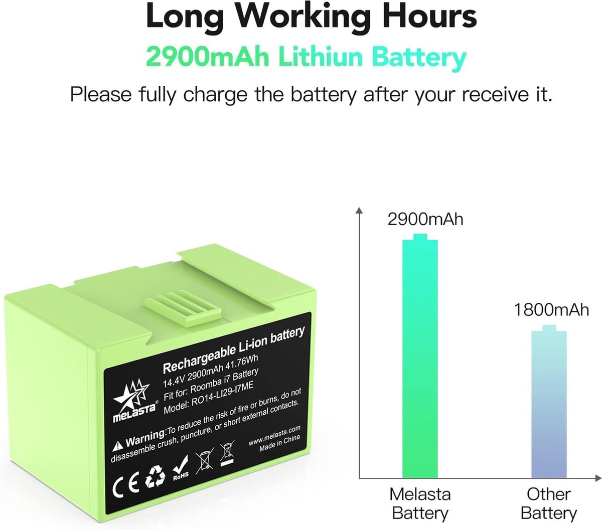 iRobot Roomba Vervangingsaccu 2900mAh thumbnail 4