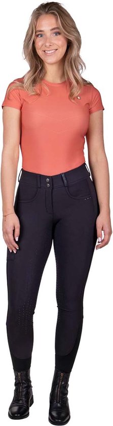 Pantalon d'équitation Qhp Kae Full Grip Zwart - 38