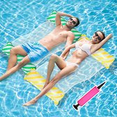 Waterhangmat - 2 Stuks - Water Hangmat - Luchtbed Zwembad - Luchtmatras Opblaasblaar - Zwembad - Strand - Waterspeelgoed - Vakantie - Must Have Voor In De Zomer!