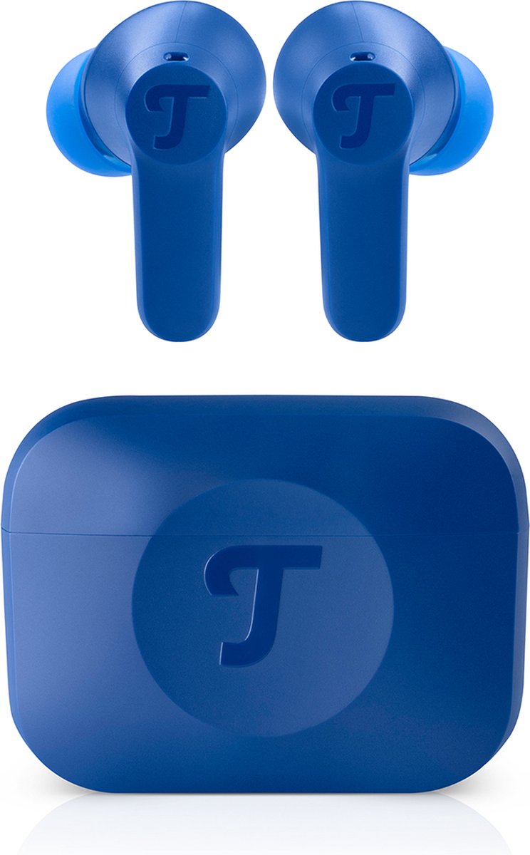 Teufel AIRY TWS 2 | In-ear bluetooth koptelefoon actieve noise cancelling draadloze oortjes met oplaadcase space blue