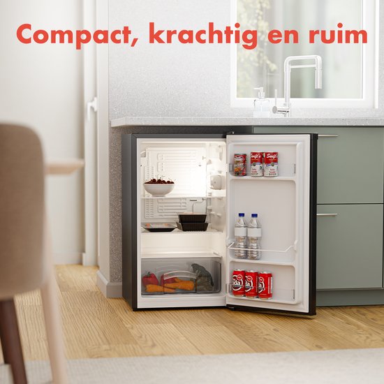 KitchenBrothers Koelkast - 88L - IJskast - Tafelmodel - Frigo - Vrijstaand - Zwart van KitchenBrothers — afbeelding 4