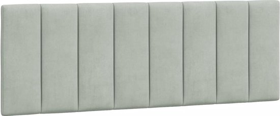 vidaXL-Coussin de tête de lit-120-cm-velours-gris clair