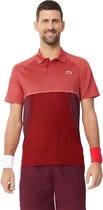 Lacoste Polo Shirt Sport Novak Djokovic Ultra-Dry Heren Roze Rood