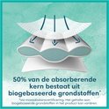 Illustration du noyau absorbant multicouche d'une couche. Texte '50% du noyau absorbant est composé d'ingrédients biosourcés'.