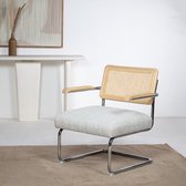 Fauteuil met Armleuning Beige - Retro/Vintage - Zithoogte 52cm - Fauteuil Jorian