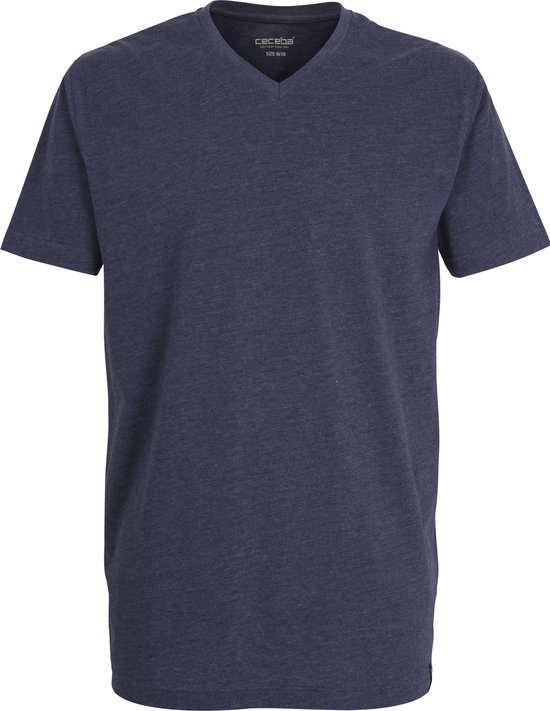 Ceceba heren T-shirt V-hals (1-pack) - blauw - Maat: 9XL