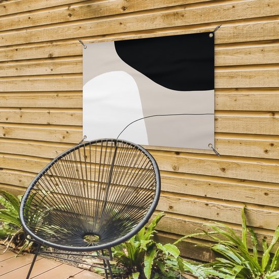 Tableau jardin Formes - Abstrait - Design - 80x60 cm - Affiche jardin - Toile jardin - Affiche extérieur