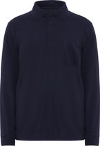 Donker Blauw vlamvertragend polo shirt Santana met lange mouwen size XXL