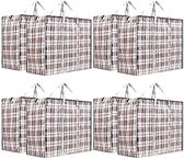 Grote waszakken - sterke duurzame opbergzakken voor verhuizing, winkelen en wasserij - Jumbo herbruikbare opbergtas met ritssluiting, XXL multipack (8 stuks)
