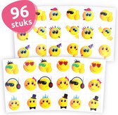 Isa's Friends® - Tattoos kinderen 96 stuks - Uitdeelcadeau Smileys - Traktatie - Tijdelijke tattoo - Plak tattoos