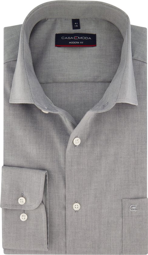 Casa Moda overhemd mouwlengte 7 grijs