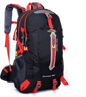 Avoir Avoir®-Backpack - Hiking - Camping- Sport - 40L-rugzak -Zwart/Rood - Duurzaam, Lichtgewicht en Compact - Nylon - 52x33x20cm