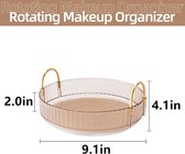 Make-up organizer, 360 graden draaibare cosmetica-organizer, parfumorganizer, huidverzorging-organizer voor badkamer (1 laag, barnsteen)