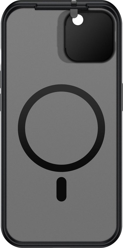 Valenta x Spy-Fy - Coque iPhone 15 Pro avec caches d'appareil photo à l'avant et à l'arrière | Protège votre vie privée et vos Caméras | Valenta Étui de confidentialité Smokey Zwart