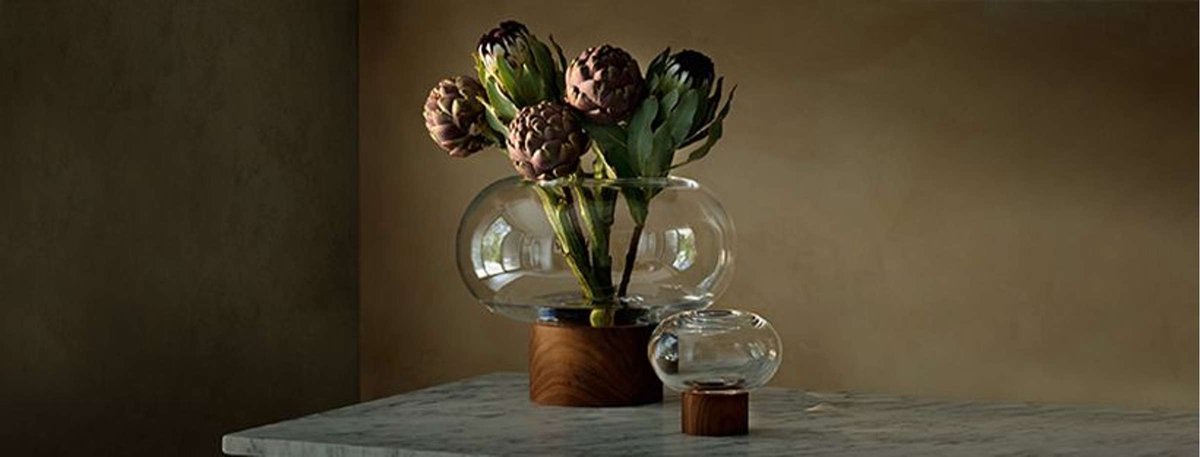 L.S.A. Oblate Vaas 13,5 cm - Glas - Transparant