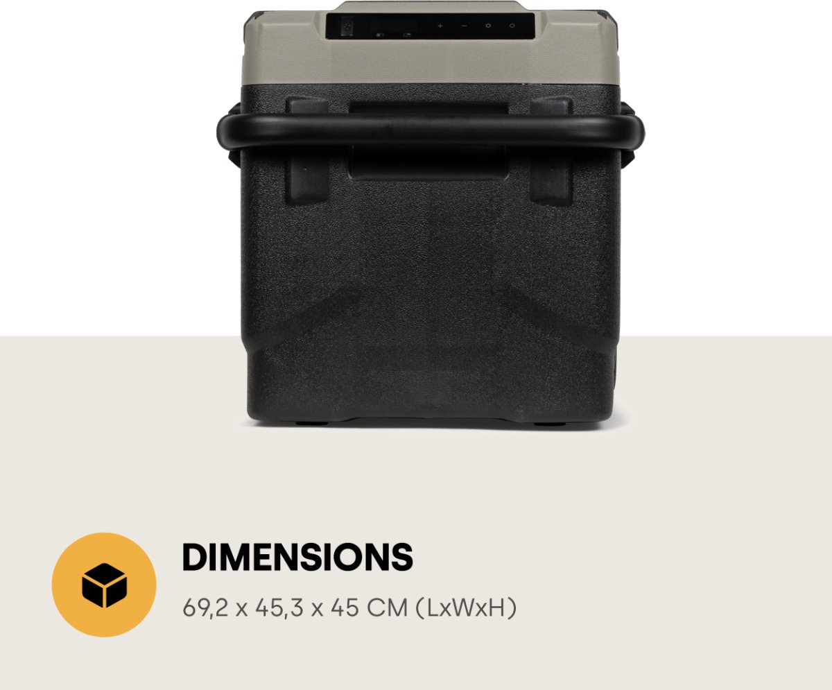 Steamy-E Dual Zone Roller Elektrische Compressor Koelbox Op Wielen - Dual Zone - 40 liter - 12V en 230V - voor auto en camping - Zwart – foto 4