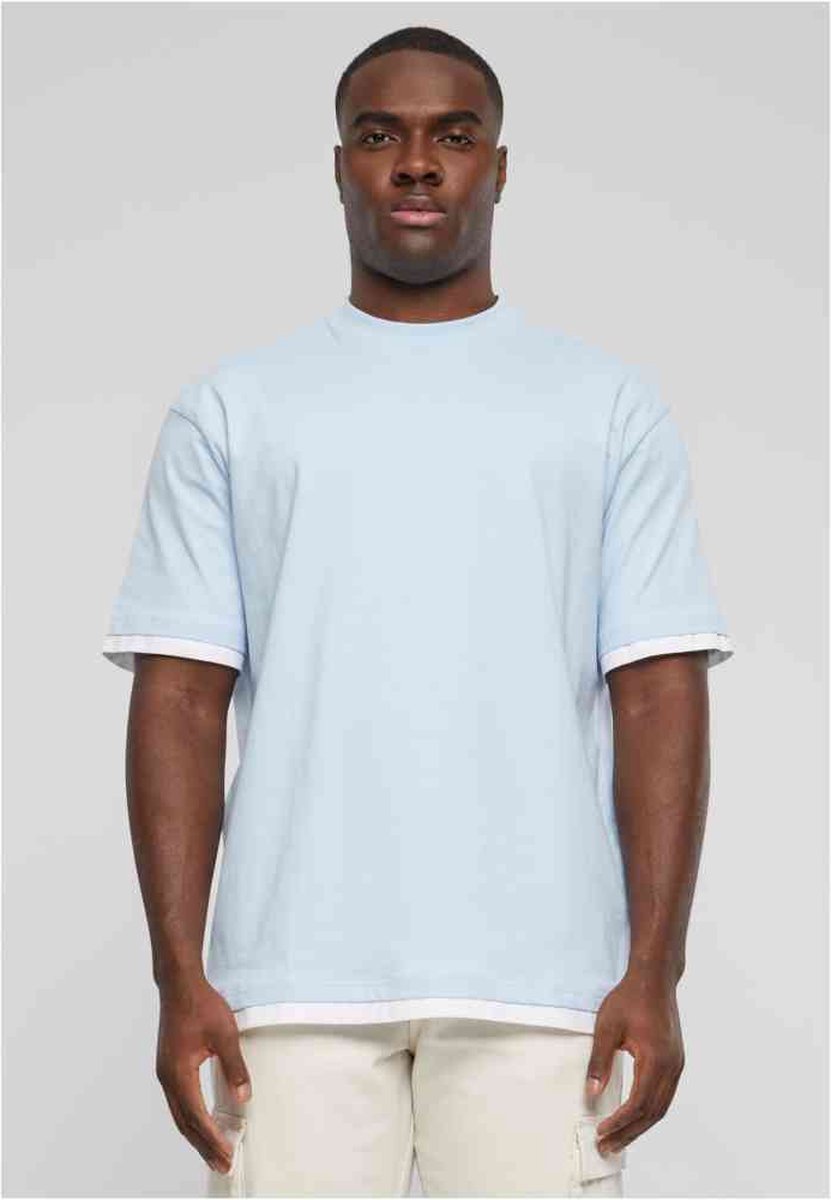 DEF - Visible Layer Heren T-shirt - XL - Blauw/Wit