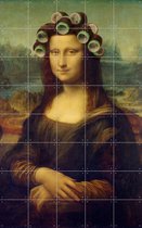 IXXI Mona Lisa - the curly girly edition - Wanddecoratie - Grafisch Ontwerp - 100 x 160 cm