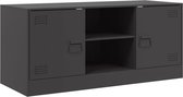 vidaXL - Tv-meubel - 99x39x44 - cm - staal - zwart