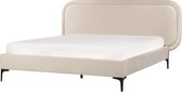 SUZETTE - Tweepersoonsbed - Lichtbeige - 140 x 200 cm - Polyester