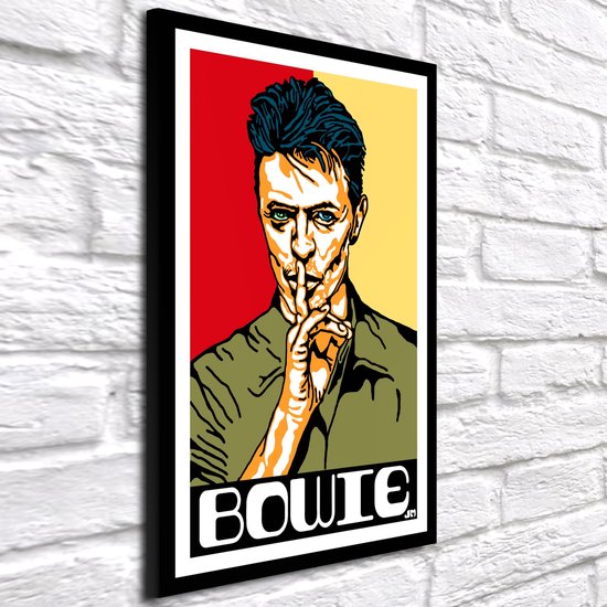 Pop Art David Bowie - Poster Print - gekaderd - 96 x 66 x 2 cm - Wanddecoratie