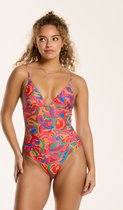 Shiwi Swimsuit ROWY V-NECK - orange sun groovy love - 36