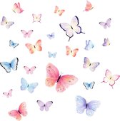 Muurstickers 32 vlinders wanddecoratie voor kinderkamer speelkamer slaapkamer woonkamer hal badkamer toilet kleuterschool - Decoratie voor de kinderkamer