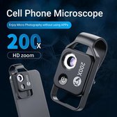 APEXEL Digitale 200X Microscoop HD Lens Met CPL - Draagbare Micro Pocket Supermacro Lens Voor Iphone iOS Samsung Android Telefoons -