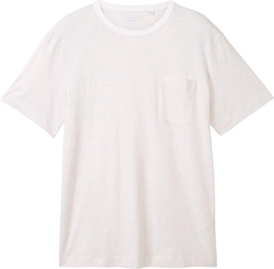 Tom Tailor T-shirt Gestreept T Shirt 1041783xx10 35619 Mannen Maat - M