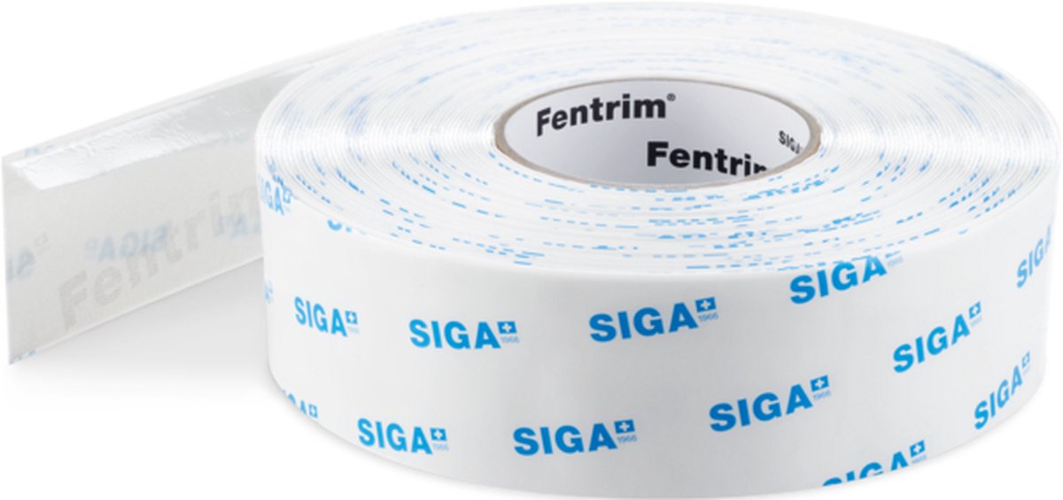 Siga Fentrim IS 20 - 250 mm – 15/235 mm x 25m - Extreme lijmkracht over het gehele vlak - Voorgevouwen 15 mm, zonder scheidingsstroken