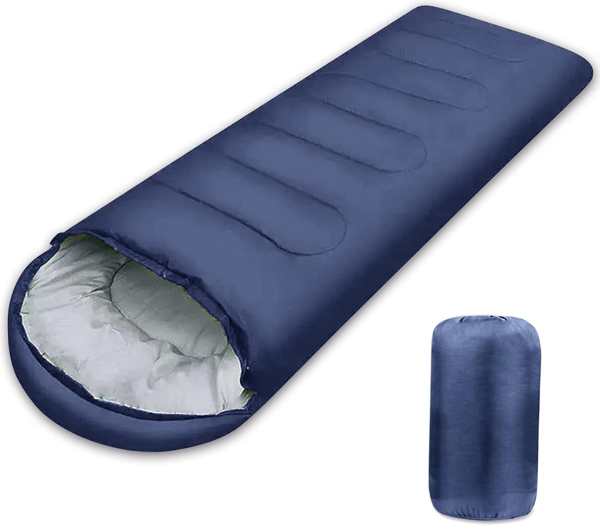 Slaapzak van 1,8 kg voor kamperen alle seizoenen -8 ° C - 20 ° C winterslaapzak (220 x 75 cm) lichtgewicht, waterdicht en warm voor volwassenen, backpacken, kamperen, wandelen en reizen