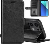 Xiaomi Redmi Note 13 4G Hoesje - MobyDefend Wallet Book Case (Sluiting Achterkant) - Zwart - GSM Hoesje - Telefoonhoesje Geschikt Voor Xiaomi Redmi Note 13 4G