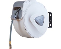 Persluchtslang met haspel Nassau wit en grijs 30+2 m pro.tec