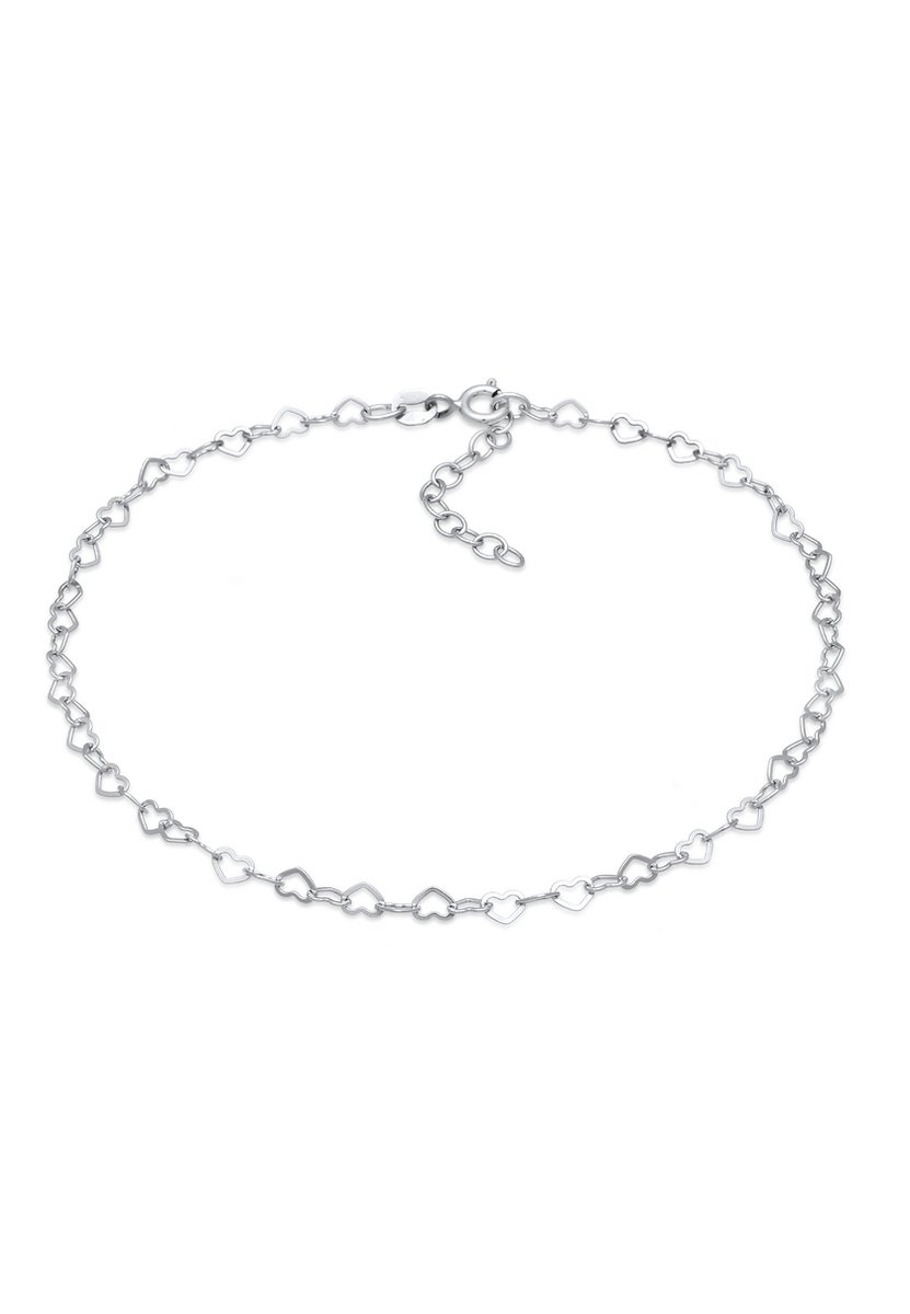 Elli - Enkelbanden - Elli Enkelbandje Dames Hart Hanger 925 Sterling Zilver Festival Uitschuifbaar 22cm - Dames